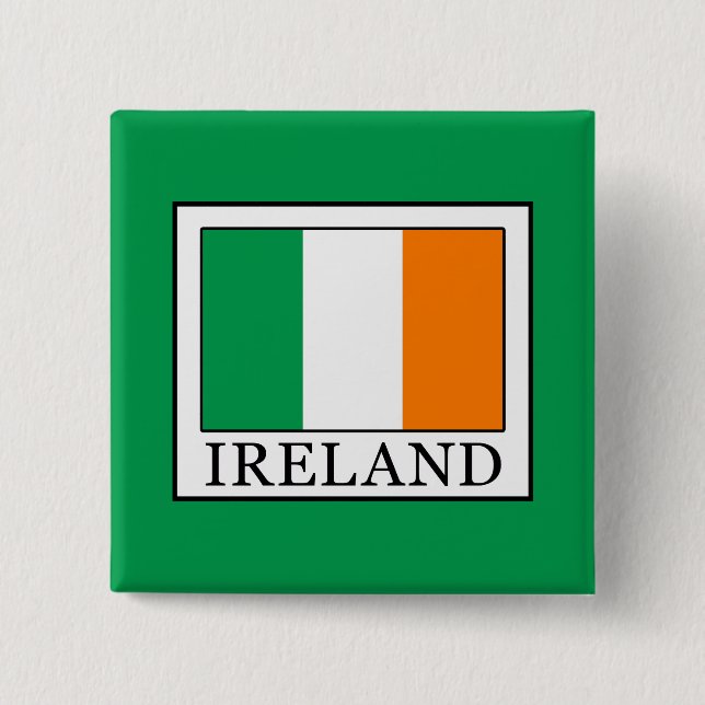 Bóton Quadrado 5.08cm Irlanda (Frente)