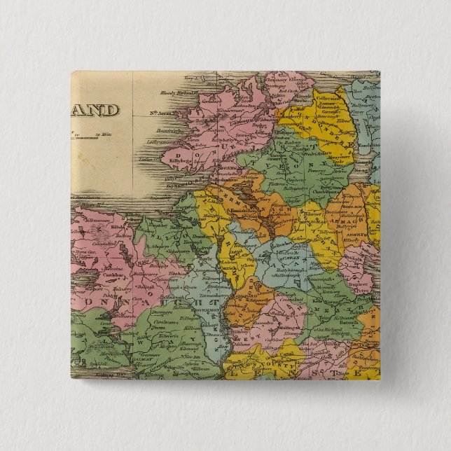 Bóton Quadrado 5.08cm Irlanda 10 (Frente)