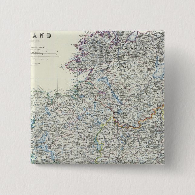 Bóton Quadrado 5.08cm Irlanda 9 (Frente)