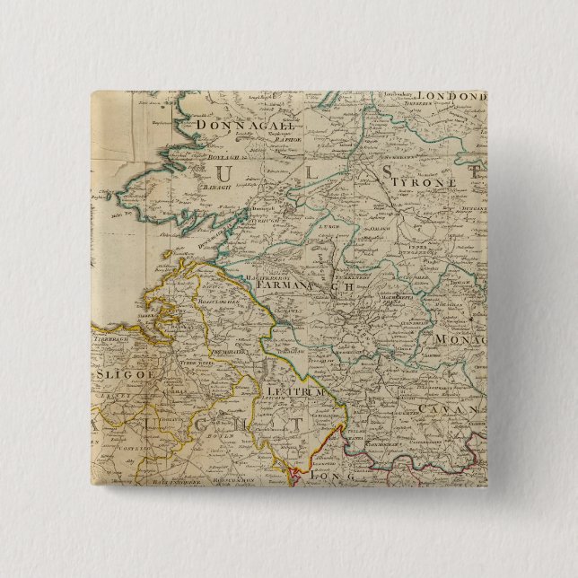 Bóton Quadrado 5.08cm Irlanda Norte (Frente)