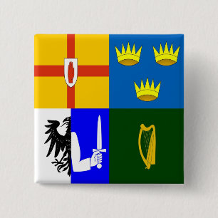 Bóton Quadrado 5.08cm Irlanda Quatro províncias