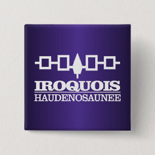 Bóton Quadrado 5.08cm Iroquois (Haudenosaunee)