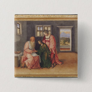 Bóton Quadrado 5.08cm Isaac que abençoa Jacob, c.1520