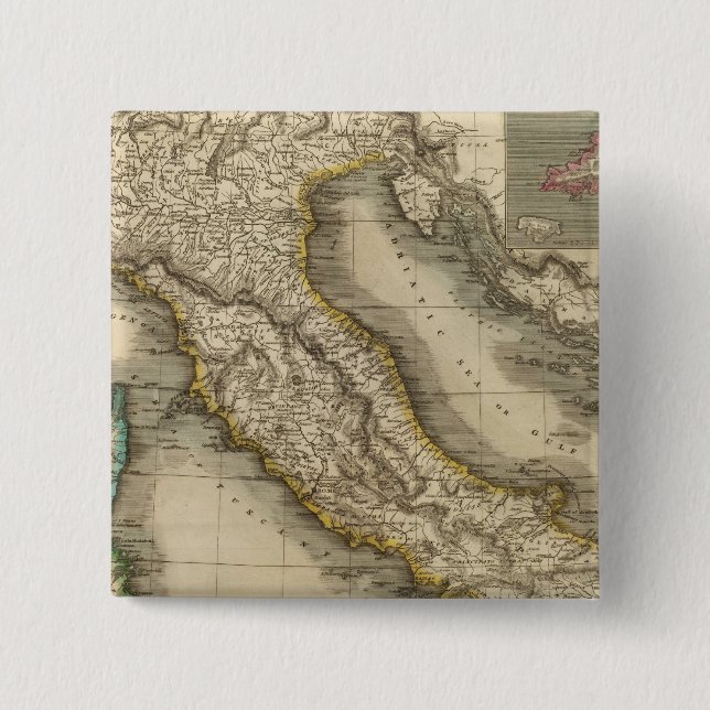 Bóton Quadrado 5.08cm Itália 22 (Frente)