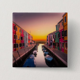 Bóton Quadrado 5.08cm Itália Cityscape        