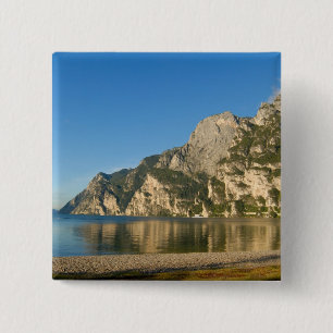 Bóton Quadrado 5.08cm Itália, Riva del Garda, Lago de Garda, Montanha
