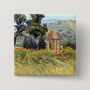 Bóton Quadrado 5.08cm Itália, Sicília, Agrigento. As ruínas do