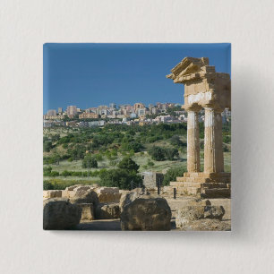 Bóton Quadrado 5.08cm Itália, Sicília, Agrigento, La Valle dei Templi,
