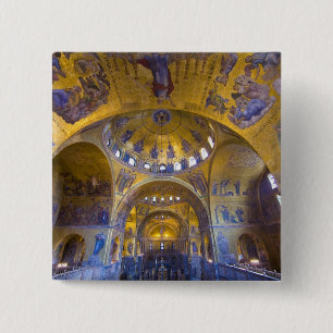 Bóton Quadrado 5.08cm Itália, Veneza. Interior da Catedral de São Marcos