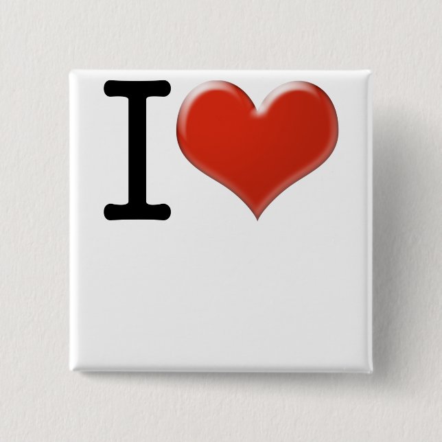 Bóton Quadrado 5.08cm J Love recordação (Frente)