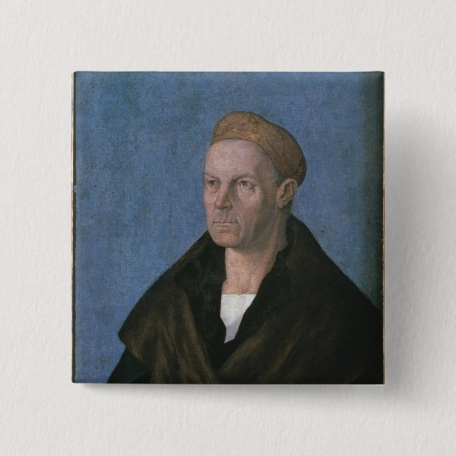 Bóton Quadrado 5.08cm Jakob Fugger, ricos (Frente)
