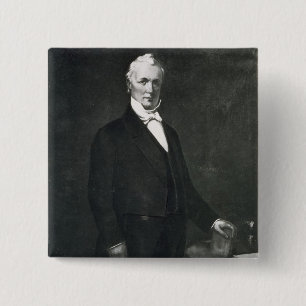 Bóton Quadrado 5.08cm James Buchanan, 15o presidente do estado unido