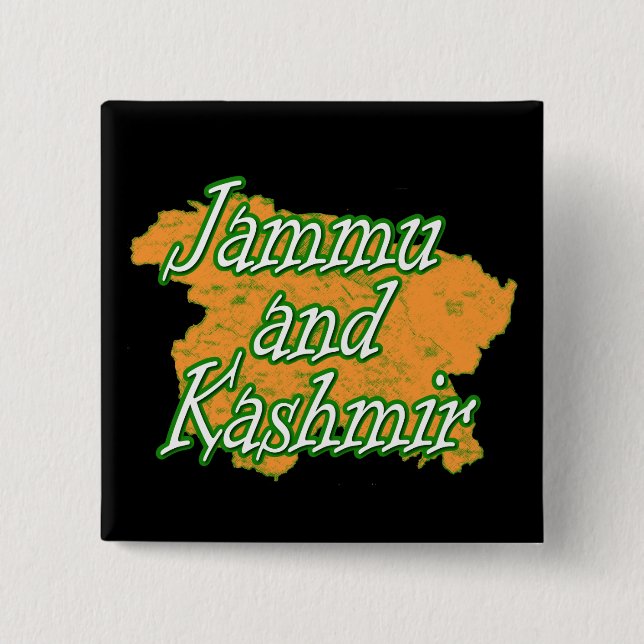 Bóton Quadrado 5.08cm Jammu e Caxemira (Frente)