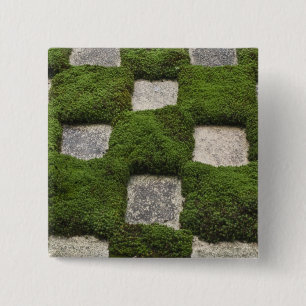 Bóton Quadrado 5.08cm Japão, Quioto, templo Tofukuji, Jardim