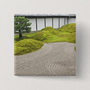 Bóton Quadrado 5.08cm Japão, Quioto, Templo Tofukuji, Jardim Paisagístic