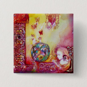 BÓTON QUADRADO 5.08CM JARDIM DAS SOMBRAS PERDIDAS - FAERY E BORRACHAS