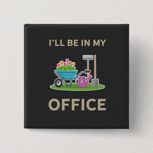 Bóton Quadrado 5.08cm Jardinagem (Frente)