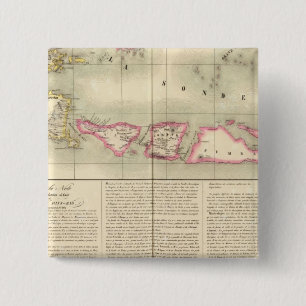 Bóton Quadrado 5.08cm Java Oceania n.o 27