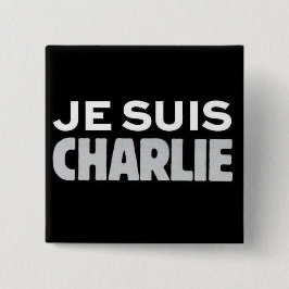 Bóton Quadrado 5.08cm Je Suis Charlie