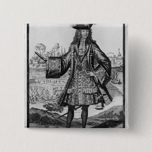 Bóton Quadrado 5.08cm Jean Bernard Desjean Baron de Pointis