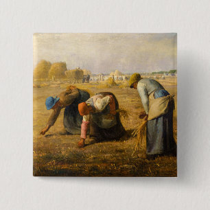 Bóton Quadrado 5.08cm Jean-Francois Millet - The Gleaners