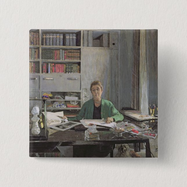 Bóton Quadrado 5.08cm Jeanne Lanvin, c.1933 (Frente)