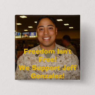 Bóton Quadrado 5.08cm jeff2, liberdade não está livre! Nós apoiamos Jeff