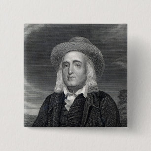 Bóton Quadrado 5.08cm Jeremy Bentham 'da galeria dos retratos