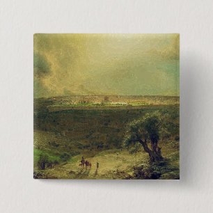 Bóton Quadrado 5.08cm Jerusalém do Monte das Oliveiras