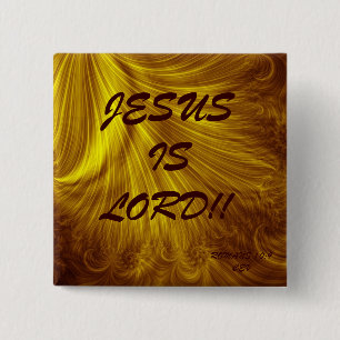 BÓTON QUADRADO 5.08CM JESUS É SENHOR!! … BOTÕES RELIGIOSOS