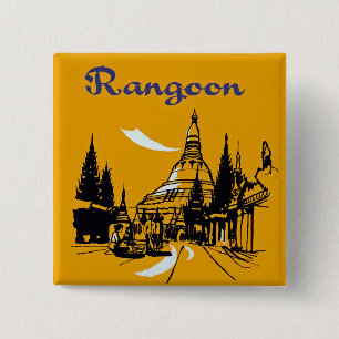 Bóton Quadrado 5.08cm Jet Your Way to Rangoon