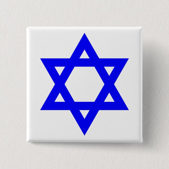 Bóton Quadrado 5.08cm ✡︎ Jewish Star de David (Frente)