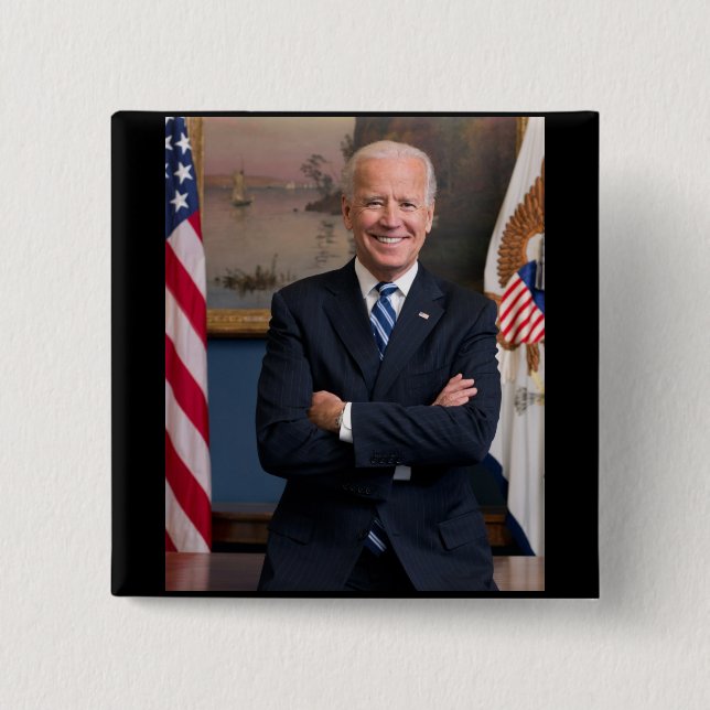 Bóton Quadrado 5.08cm Joe Biden (Frente)