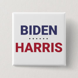 Bóton Quadrado 5.08cm Joe Biden e Kamala Harris (2020 - Eleições nos EUA