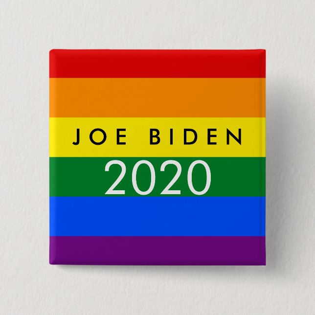 Bóton Quadrado 5.08cm Joe Biden for president 2020 (Frente)