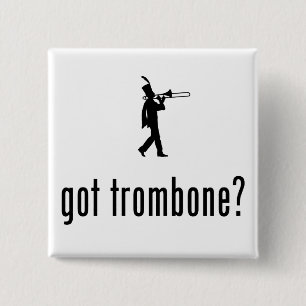 Bóton Quadrado 5.08cm Jogador de Trombone
