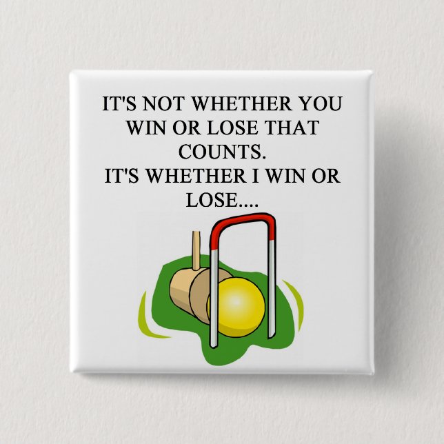 Bóton Quadrado 5.08cm Jogador do CROQUET (Frente)