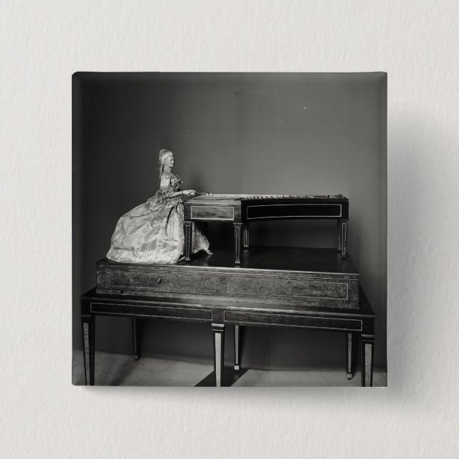 Bóton Quadrado 5.08cm Jogador do Dulcimer (Frente)