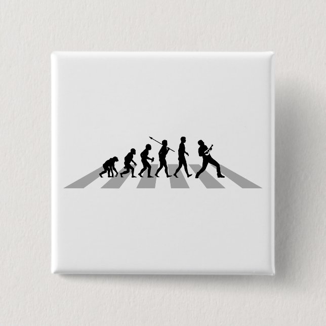 Bóton Quadrado 5.08cm Jogador do Ukulele (Frente)