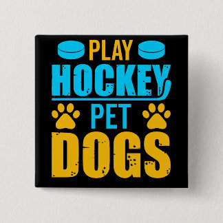 Bóton Quadrado 5.08cm Jogar Cachorros de Pet de Hockey