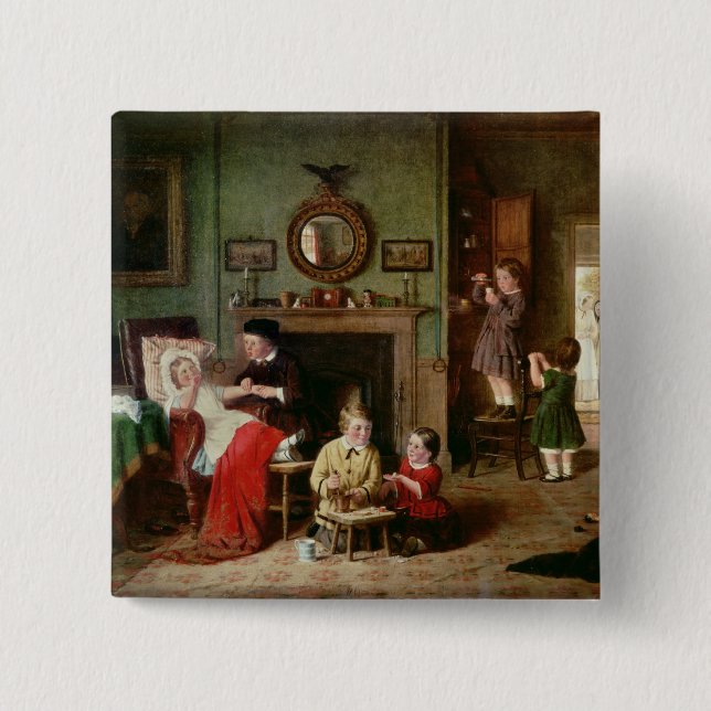 Bóton Quadrado 5.08cm Jogo em doutores (Frente)