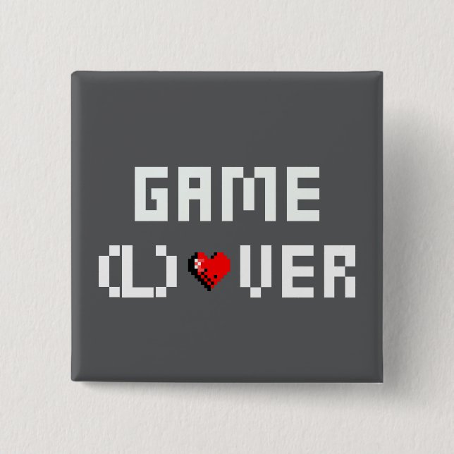 Bóton Quadrado 5.08cm Jogo (L)Over (Frente)