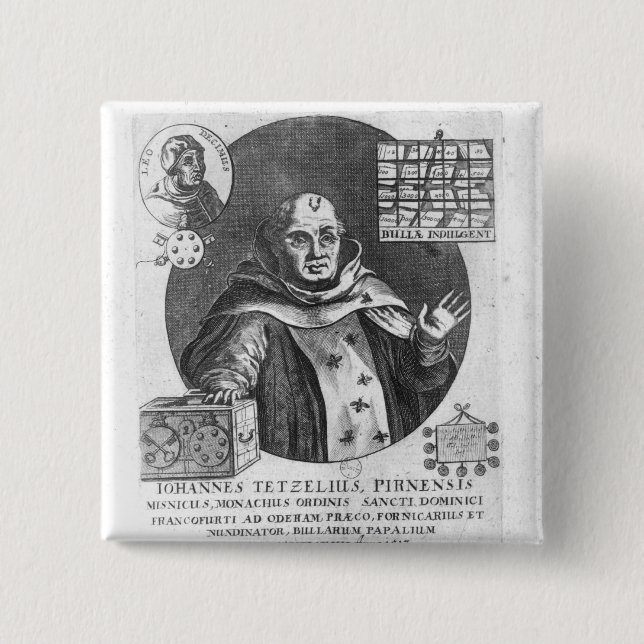 Bóton Quadrado 5.08cm Johann Tetzel (Frente)