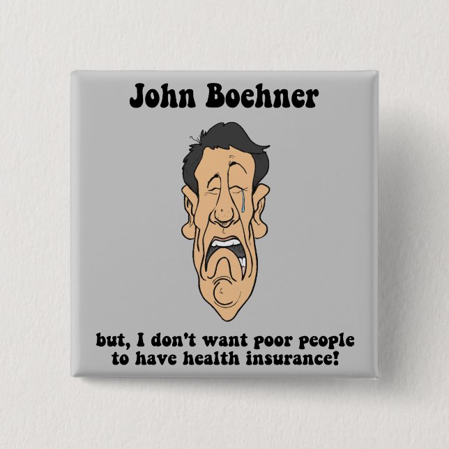 Bóton Quadrado 5.08cm John Boehner (Frente)