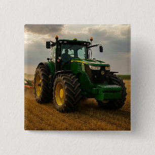 Bóton Quadrado 5.08cm John Deere
