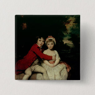 Bóton Quadrado 5.08cm John Parker e sua irmã Theresa, 1779