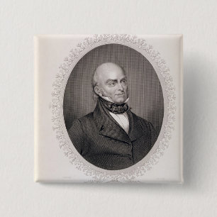 Bóton Quadrado 5.08cm John Quincy Adams