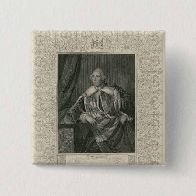 Bóton Quadrado 5.08cm John Russell, duque de Bedford (Frente)