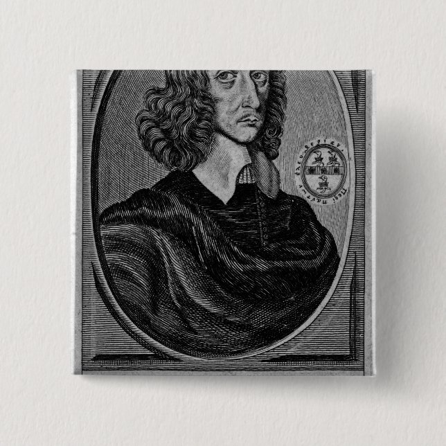 Bóton Quadrado 5.08cm John Selden, 1672 (Frente)