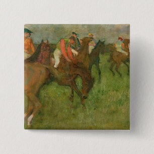 Bóton Quadrado 5.08cm Jóqueis de Edgar Degas  , 1886-90